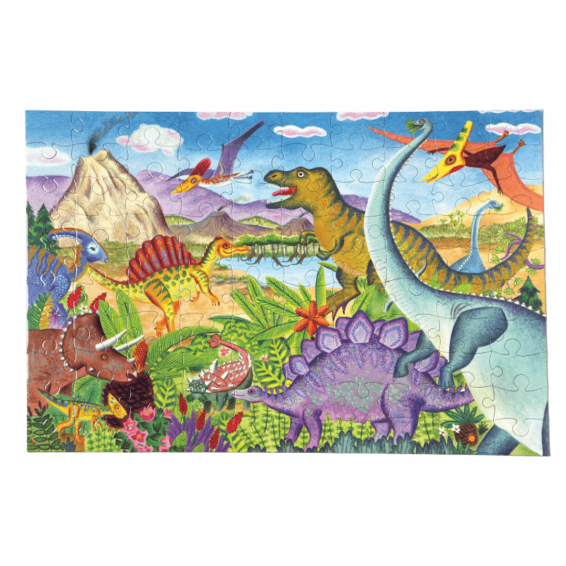 Age Of Dinosaur 100 Piece Puzzle By Eeboo