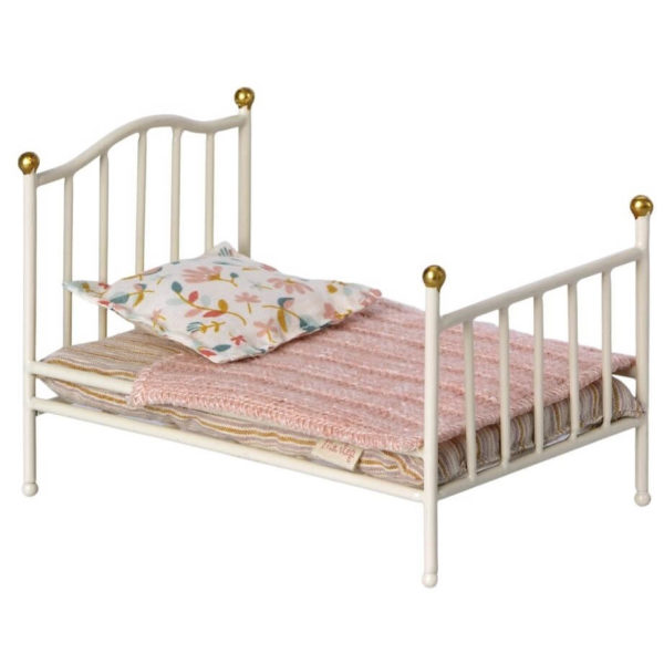 Maileg Mouse Vintage Metal Bed-Off White