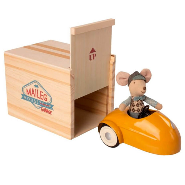 Maileg Mouse Car with Garage Yellow