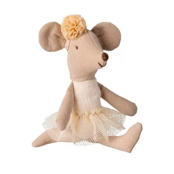 Maileg Little Sister Ballerina Mouse Off White