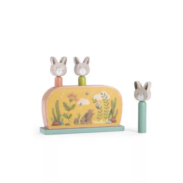 Trois Petits Lapins Wooden Pop Up Toy